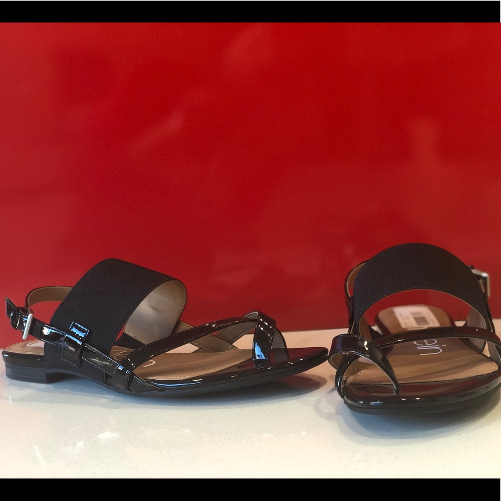 Calvin Klein brand new black sandal flats
